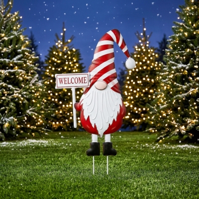 Коледна метална табела със стойка Christmas Gonme – 38 x 76 см