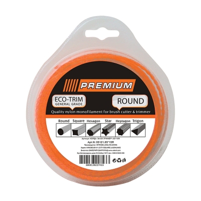 Корда за бензинова коса Premium - 2,4 мм / КРЪГЪЛ профил