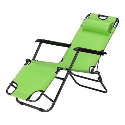 Сгъваем градински шезлонг / релакс стол - СВЕТЛОЗЕЛЕН