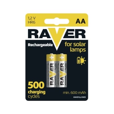 Комплект акумулаторни батерии за соларни осветители Raver Emos АА - 2 броя