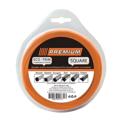 Корда за електрически тример Premium - 1,2 мм / КВАДРАТ