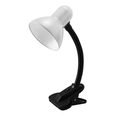 Настолна лампа с щипка LIGHTEX Varna Desonia E27 - БЯЛА