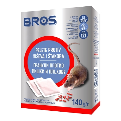 Отрова на гранули против мишки и плъхове BROS - 140 г