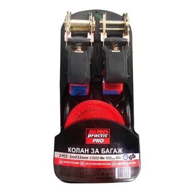 Колан за багаж Auto Practic PRO - 5 м × 25 мм / до 400 кг / 2 броя