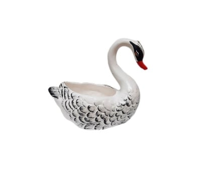 Керамична фигура - кашпа Лебед