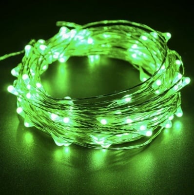 LED Каскада 200 броя лампички " Купър "  - зелена светлина