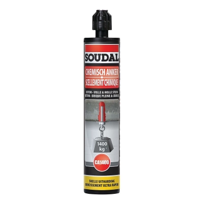 Химически анкер Soudal CA1400 за тежки товари – 280 мл