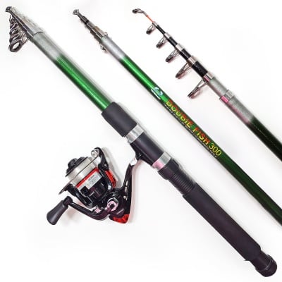 Комплект риболовен прът DOUBLE FISH 300 см и макара Yumoshi FF 4000