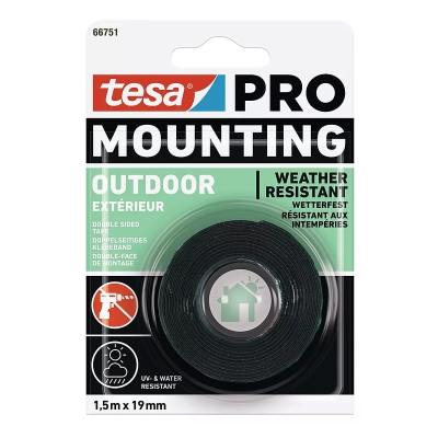 Двойнолепяща монтажна лента TESSA Pro Mounting Outdoor 66751 за външна употреба - 150 см ×19 мм