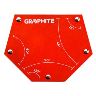 Магнитен държач за заваряване Graphite 45˚, 60˚, 75˚, 90˚, 135˚ - 111 x 136 x 24 мм