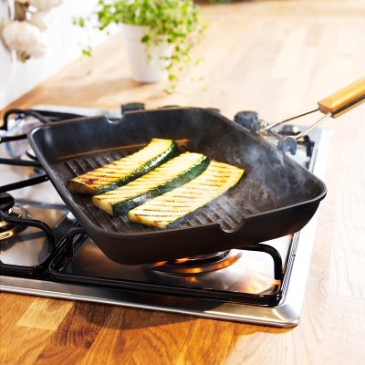 Алуминиев грил тиган BRIO Grill със сгъваема дръжка - 35 × 25 см