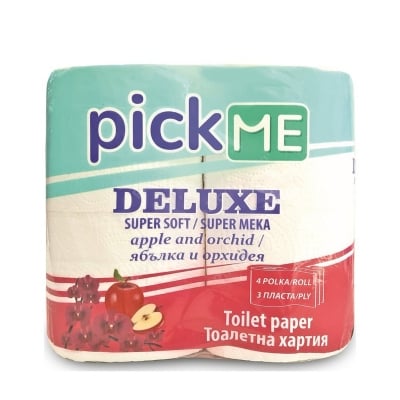 Тоалетна хартия PickMe Deluxe - ЯБЪЛКА И ОРХИДЕЯ