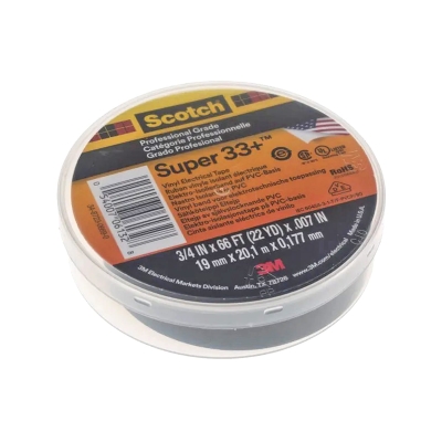 Професионална винилова изолационна лента 3M Scotch Super 33+ - 19 мм × 20.1 м