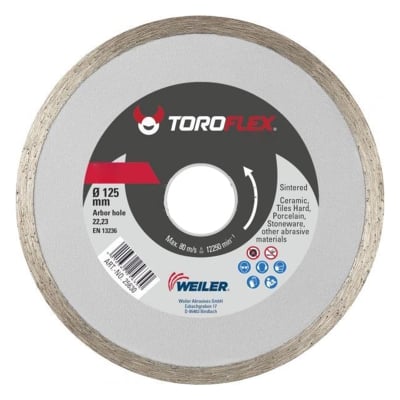 Диамантен диск за рязане на гранитогрес TOROFLEX LITE Weiler - 125 мм