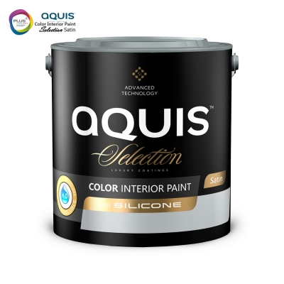 Цветна интериорна боя със силикон AQUIS Selection САТЕН - 2,5 литра