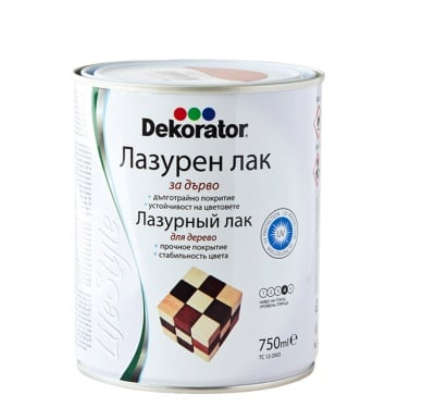 Лазурен лак Dekorator Life Style 0.750 мл.