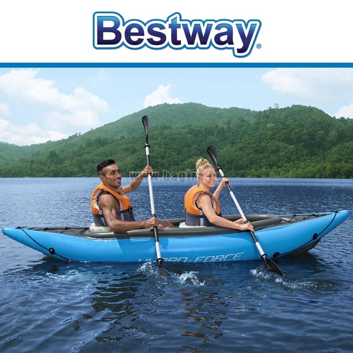 Надуваем двуместен каяк Cove Champion X2 BESTWAY - 331 x 88 см | Bagira