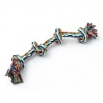 Играчка за куче - памучно въже с 4 възела 50 см