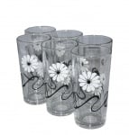 Комплект чаши за вода черно-бяло 6 бр. - ЧИЛИ