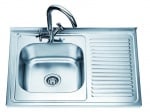 Алуминиева мивка с десен плот - Inter Ceramic