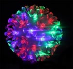Цветна коледна топка с LED лампички 50 броя