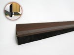 PVC уплътнител за врата с четка GEKO 1 м - КАФЯВ