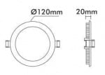 LED панел за вграждане кръг Vito 6W