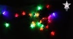 Коледни LED лампички 40 бр. разноцветни звезди