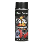 Спрей боя температуроустойчива SUPER COLOR Den Braven, 400 ml, черна