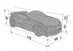Светещо 3D легло - кола графитено Volvo Neo + матрак