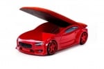 Светещо 3D легло - кола червено Volvo Neo + матрак