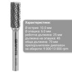 Фрези за метал Тип "B" GRAPHITE Фрези за метал Тип B GRAPHITE 10х25