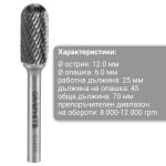 Фрези за метал Тип "C" GRAPHITE Фрези за метал Тип "C" GRAPHITE 12x25