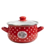 Eмайлирана тенджера със стъклен капак - БОН АПЕТИ Eмайлирана тенджера със стъклен капак - БОН АПЕТИ 4.8 л