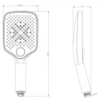 Душ слушалка с 3 функции ICH 7325B Inter Ceramic