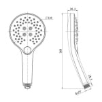 Душ слушалка с 3 функции черен мат ICH 7305B Inter Ceramic