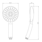 Душ слушалка с 5 функции Бежова ICH 7314W Inter Ceramic