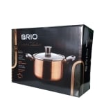 Тенджера със стъклен капак Brio Copper Collection - 24 см