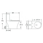 Моноблок IICC 7937P NANO Inter Ceramic - ЗАДНО ОТТИЧАНЕ