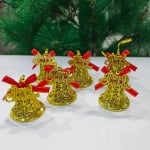 Комплект коледни камбанки за елха - 6 броя