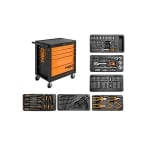 Шкаф - количка със 117 инструмента - 5 чекмеджета Neo Tools