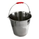 Кофа INOX с допълнителна червена пластмасова дръжка Кофа INOX с допълнителна червена пластмасова дръжка - 12 литра