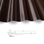 Профилирана ламарина с PVC покритие RAL 8017