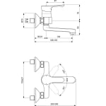 Стенен смесител за умивалник BC649 Alpha Vidima