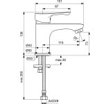 Стоящ смесител за умивалник BC552AA Alpha Vidima