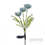 LED соларен осветител Хризантема - синя Lightex