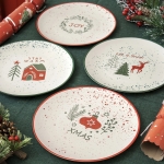 Керамична коледна чиния Xmas - 4 мотива