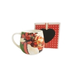 Порцеланова коледна чаша за мляко