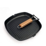 Алуминиев грил тиган BRIO Grill със сгъваема дръжка - 24 × 24 см
