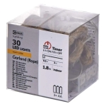 Коледно LED конопено въже на батерии Emos